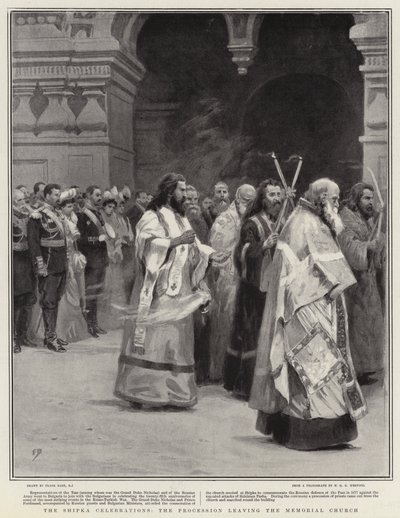 The Shipka Celebrations, the Procession leaving the Memorial Church by Frank Dadd